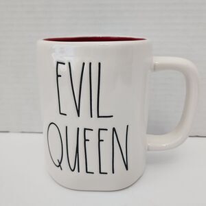 Disney Villains Rae Dunn Mug Evil Queen White Red Magenta Double Sided Disneyana
